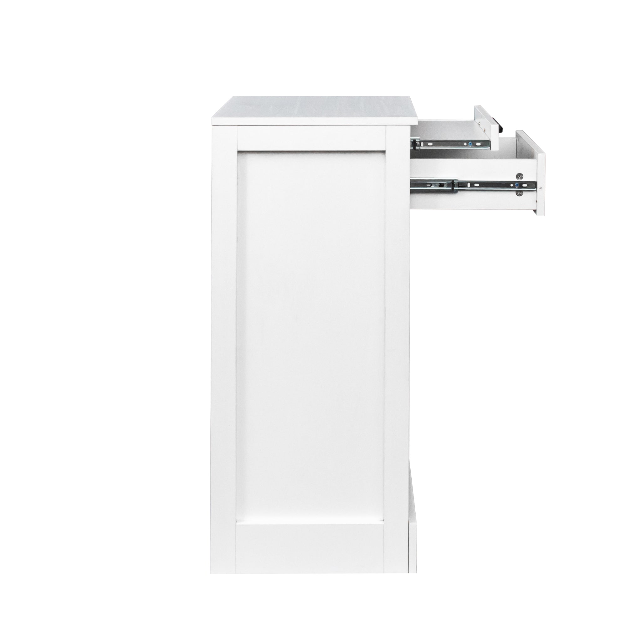 White Modular Wine Buffet Cabinet