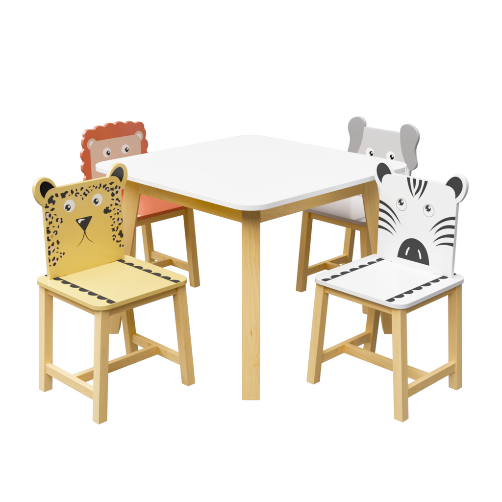 5 Piece Kiddy Table and Chair Set with 4 Chairs