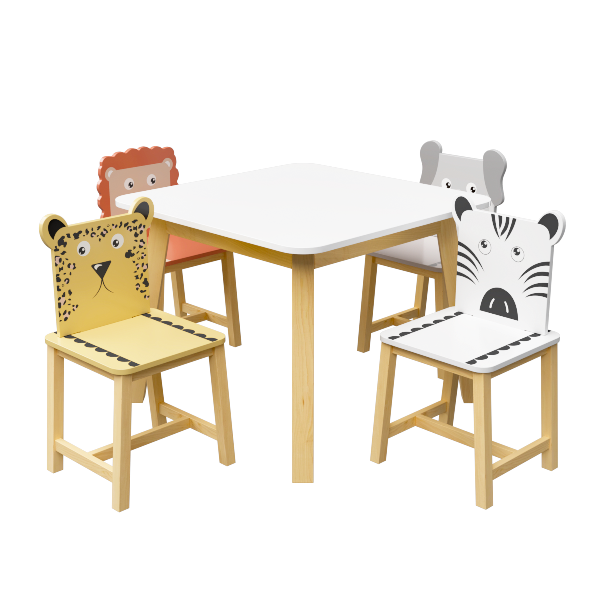 5 Piece Kiddy Table and Chair Set with 4 Chairs