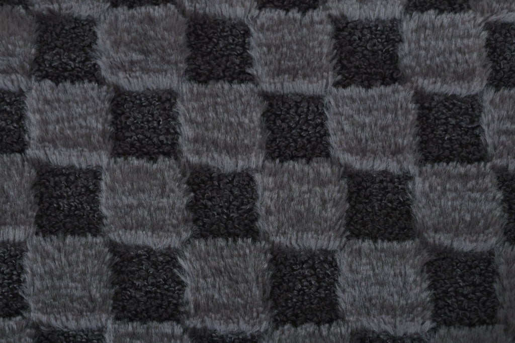 Classic Diamond Pattern Fabric Paired with Elegant Scroll Arms
