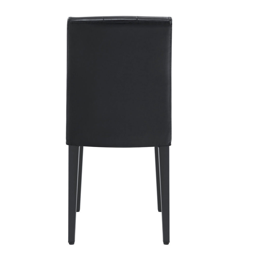 35 Inches Black PU Dining Chairs (Set of 4)