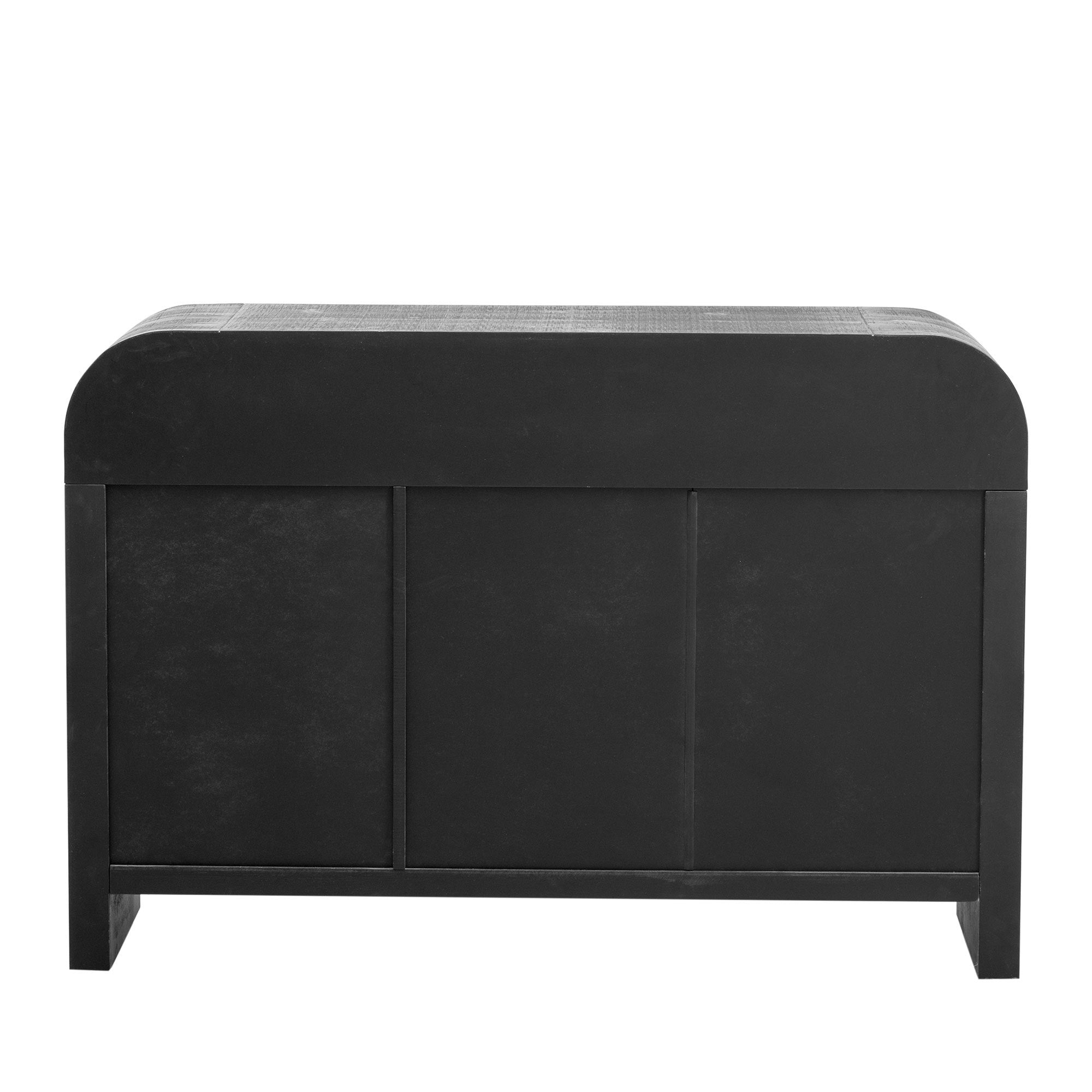 Minimalist Curved Sideboard with Gold Handles and Adjustable Dividers