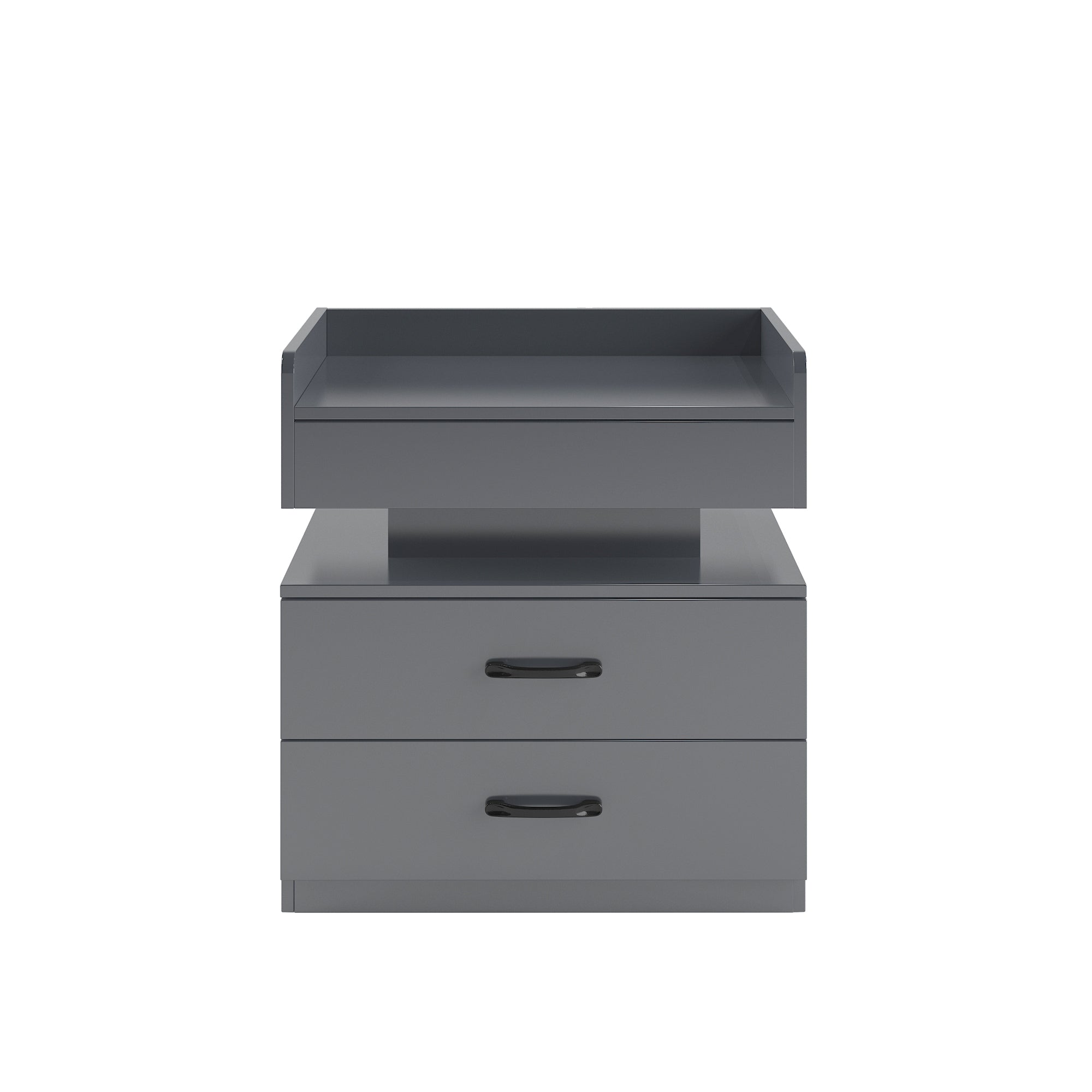 Nightstand with Remote-Controlled LED Strip Light