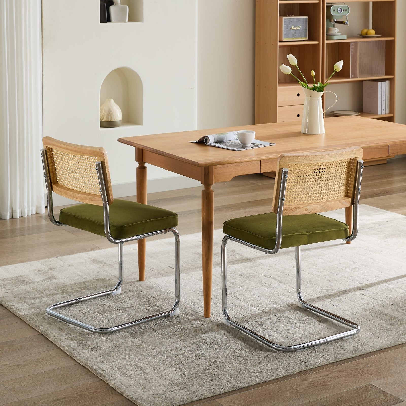 Mid Century Modern Dining Chairs (Set of 2)