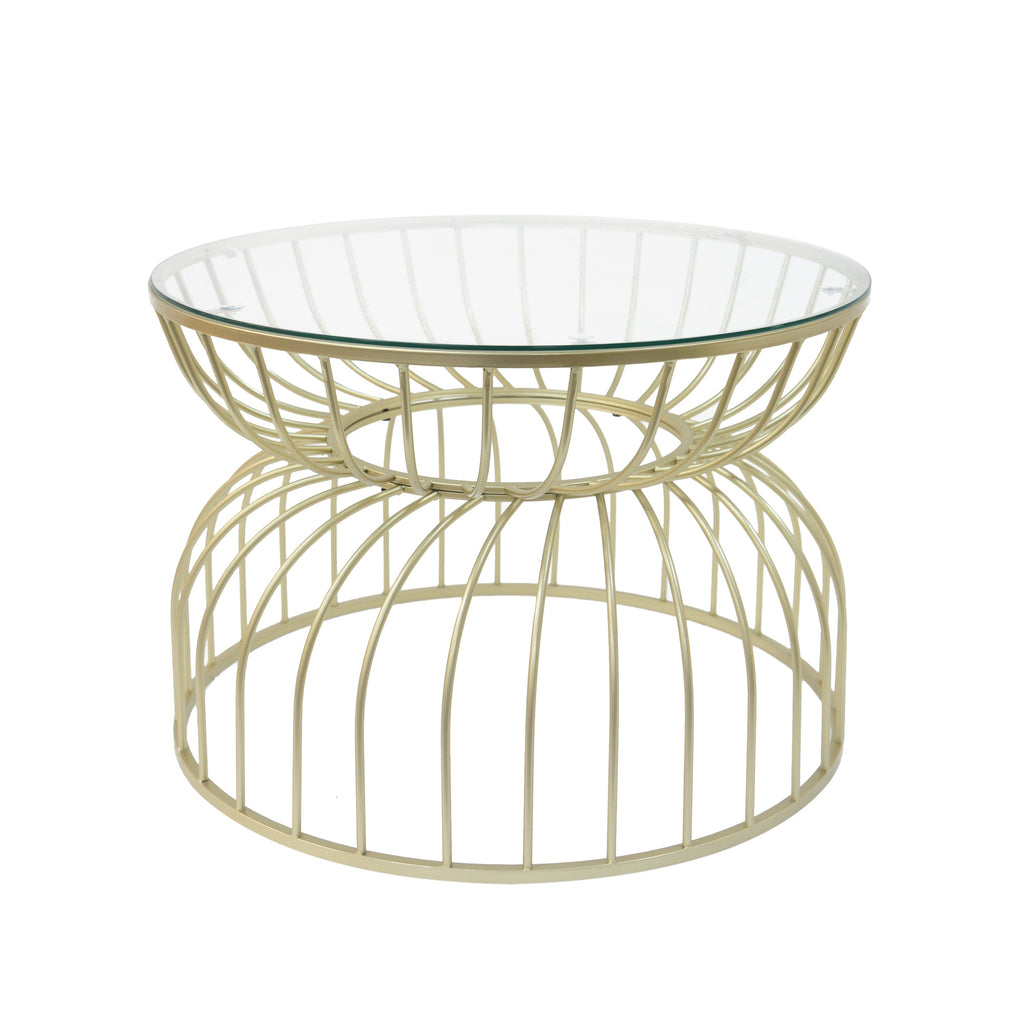Golden Glass Coffee Table