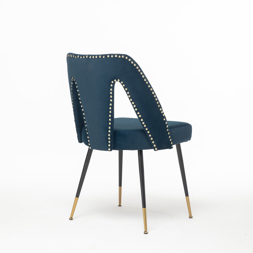 Modern Velvet Upholstered Dining Chair (Set of 2)