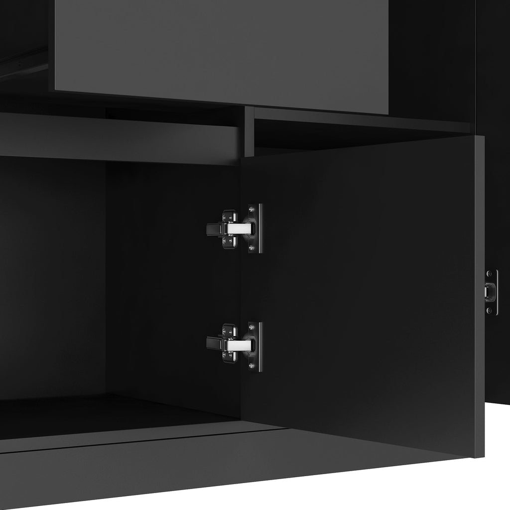 74" Freestanding Kitchen Pantry Cabinet