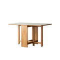 Natural Solid Oak Rock Slab Extending Dining Table