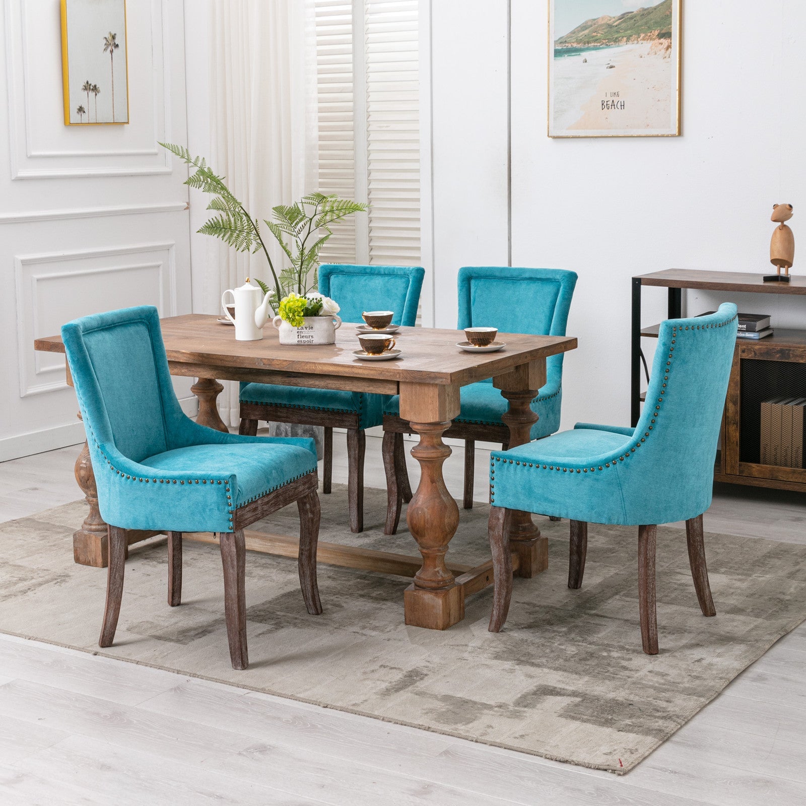 Ultra Side Thickened Fabric Dining Chair (Set of 2)