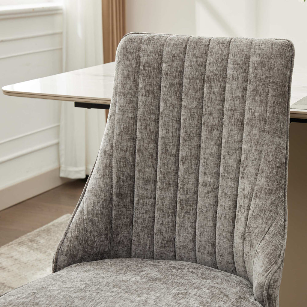 Rayon Cloth Flocking Chenille Dining Chairs (Set of 2 )