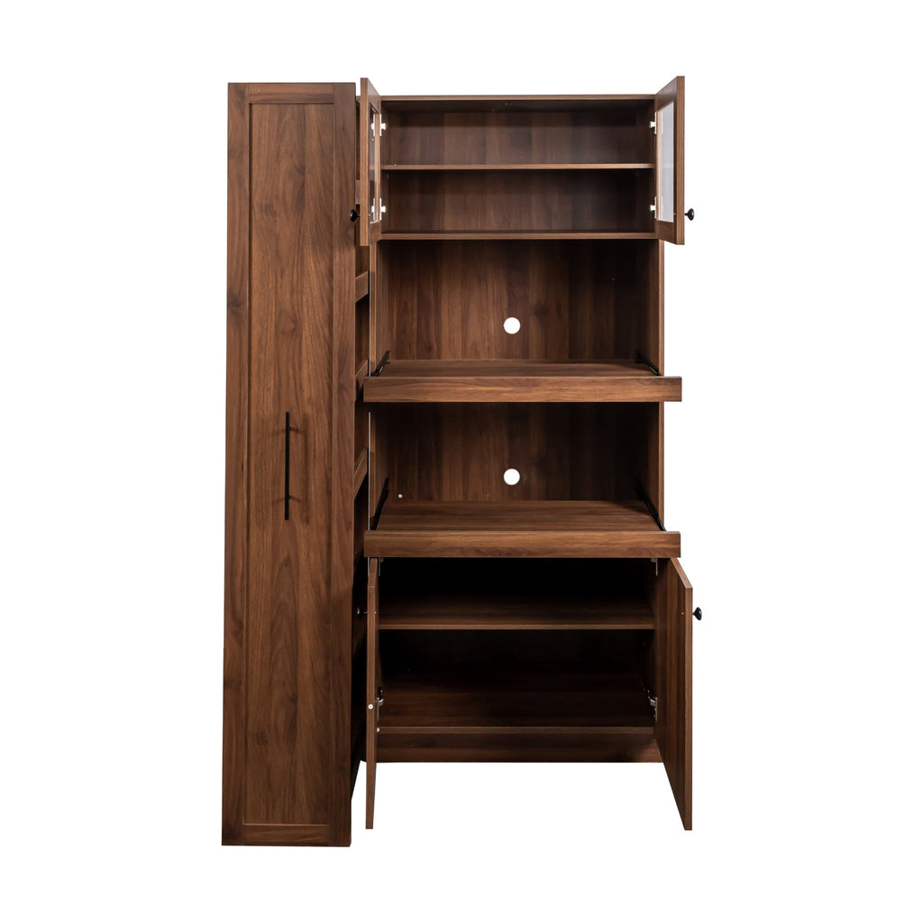 Farmhouse Pantry Organizers Cabinet with 4 Doors