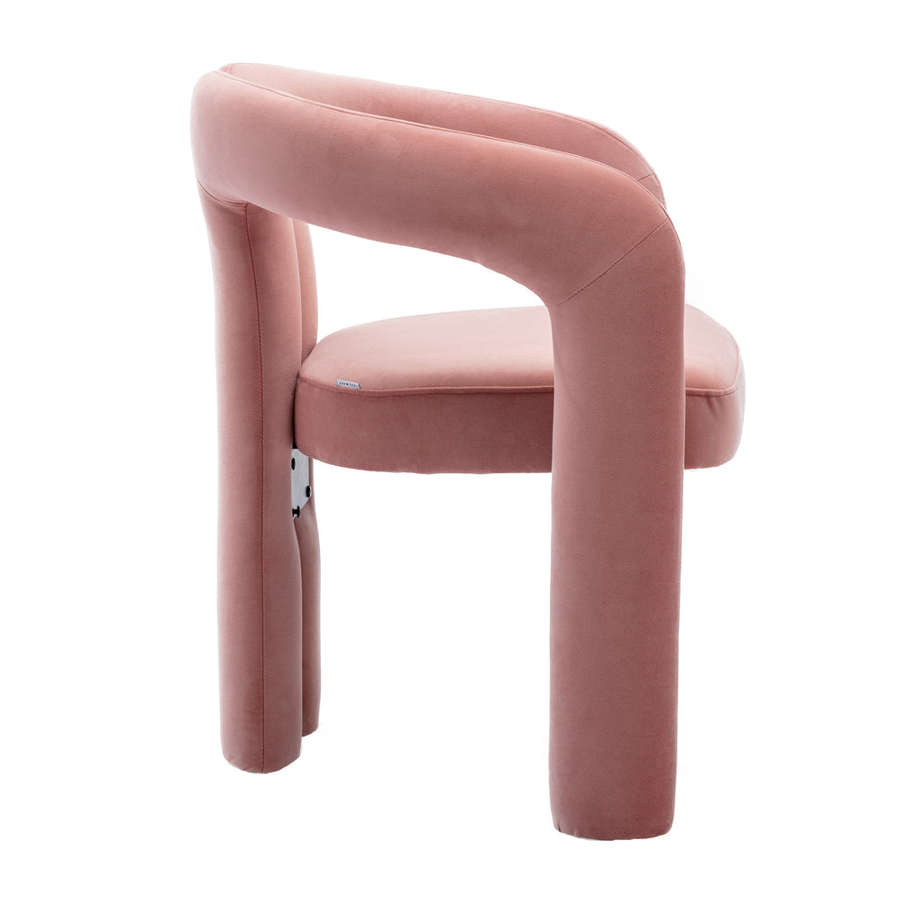 Contemporary Velvet Fabric Upholstered Accent Side Chairs (Set of 2)