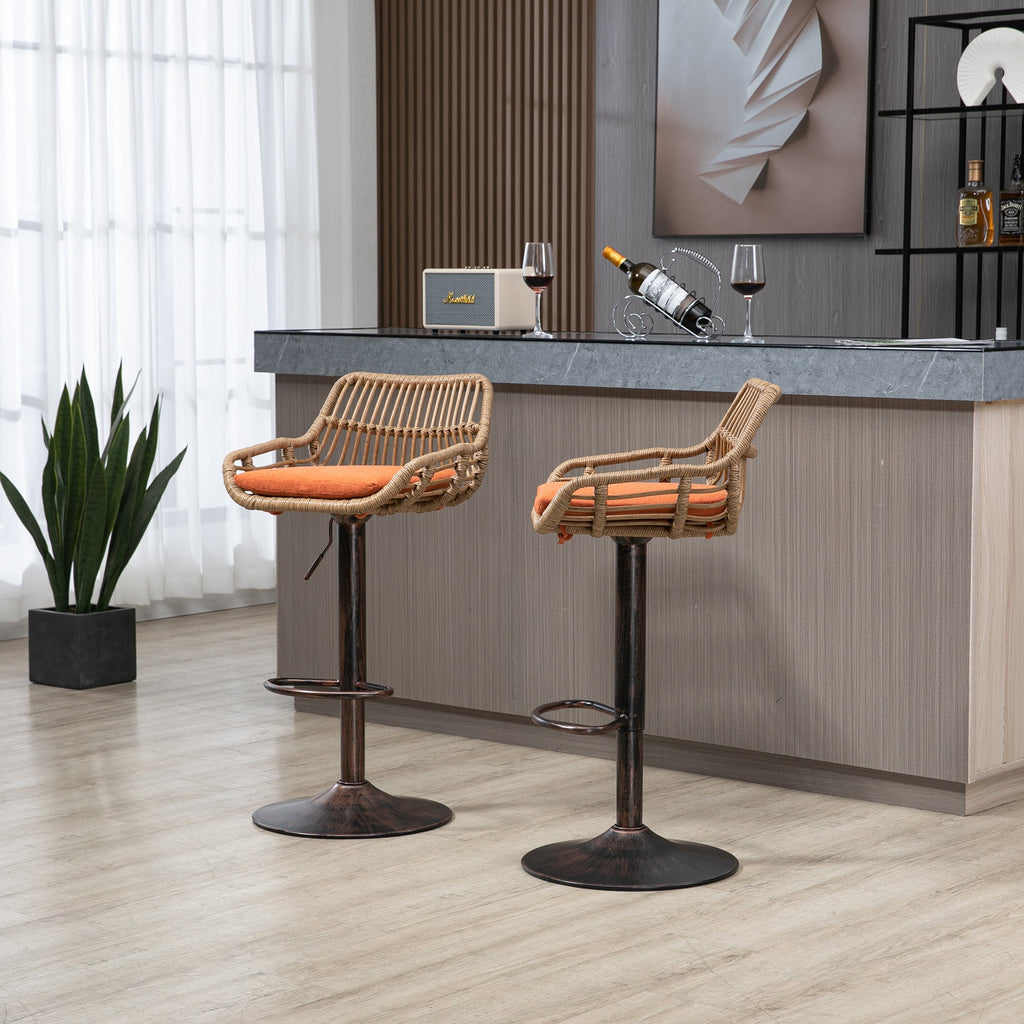 Modern Swivel Bar Stools (Set of 2)