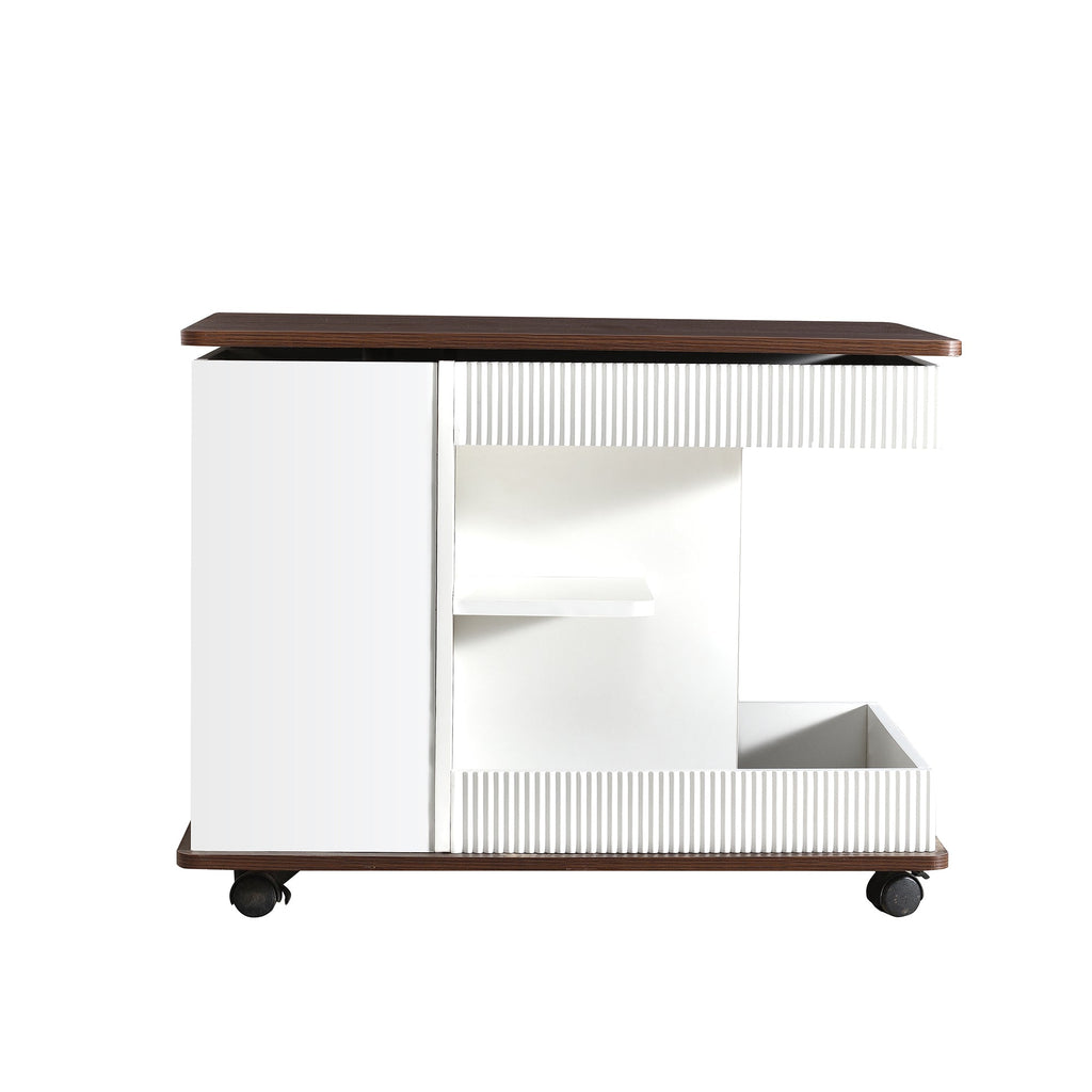 Modern Multifunctional Adjustable End Table with Wheels
