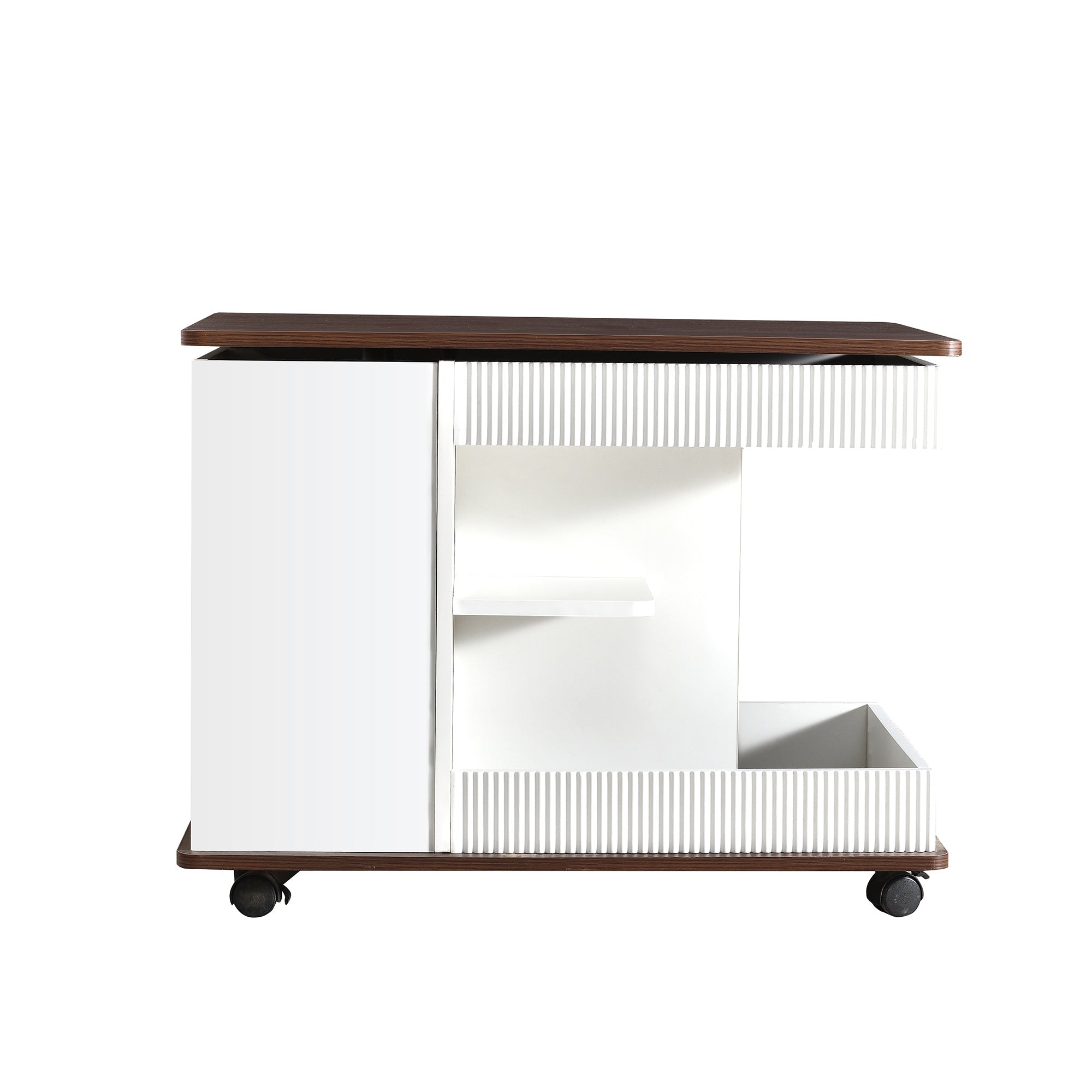 Modern Multifunctional Adjustable End Table with Wheels