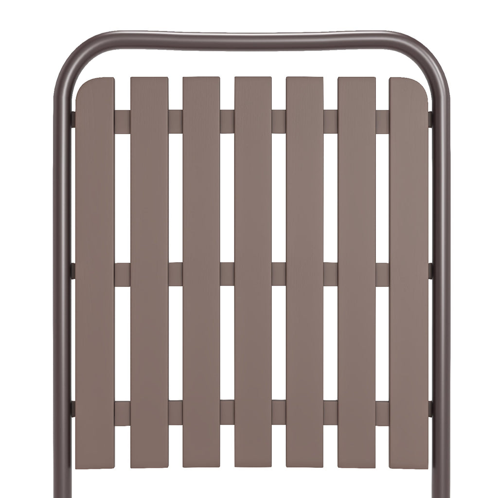 2-Piece Folding Chair 350lb Capacity Rust-Resistant Stain-Proof for Balcony Garden