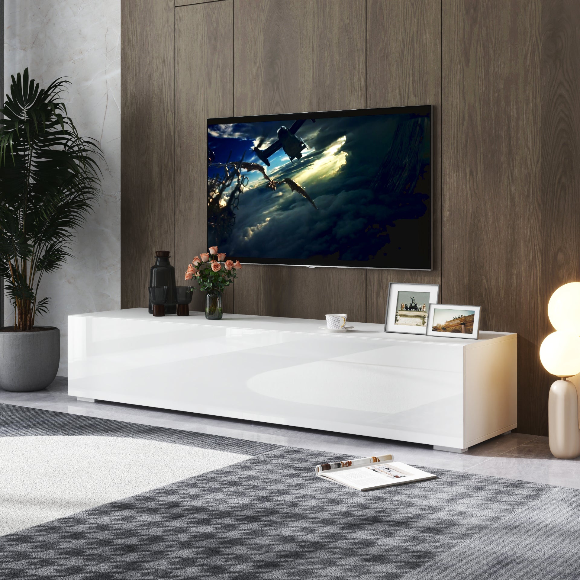 Modern Entertainment Center with Storage