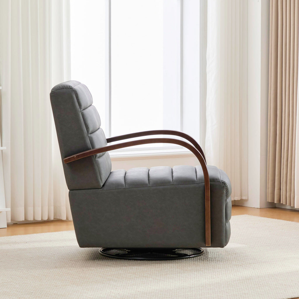 Modern Upholstered 360° Swivel Accent Chair