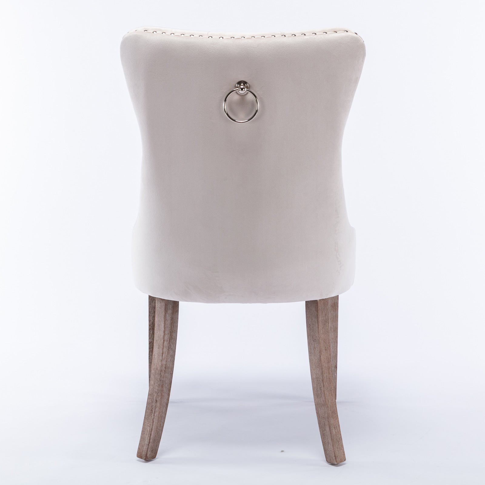 Modern High-end Tufted Solid Wood Velvet Dining Chair(Set of 2)