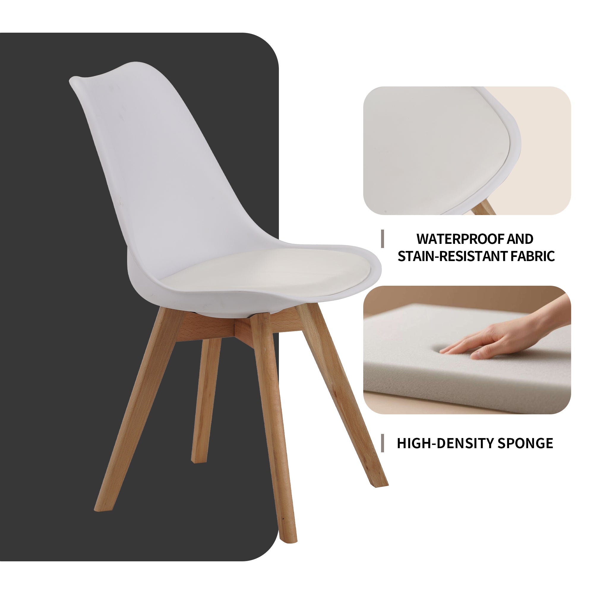 Medieval Modern Style Dining Chairs (Set of Four)