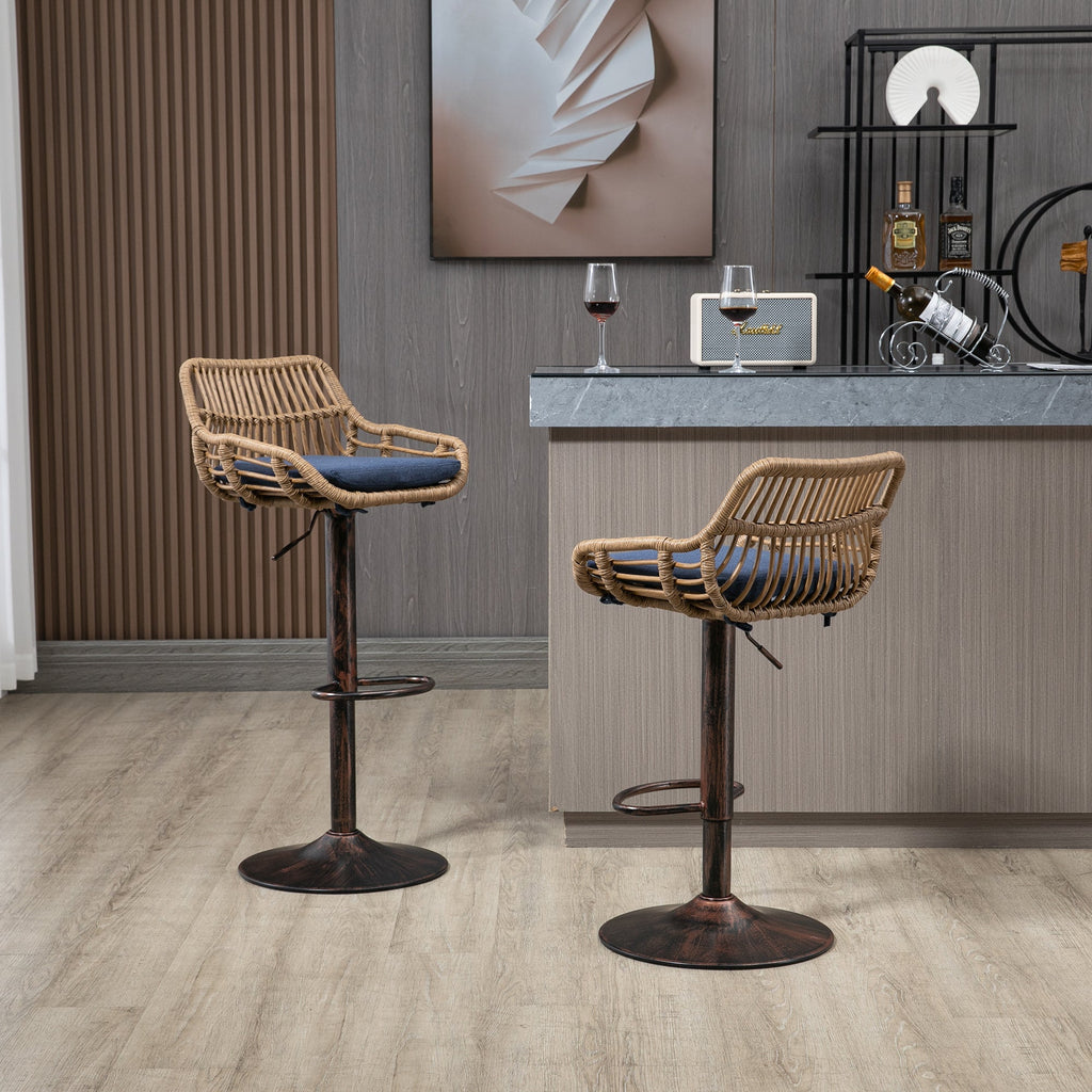 Modern Swivel Bar Stools (Set of 2)
