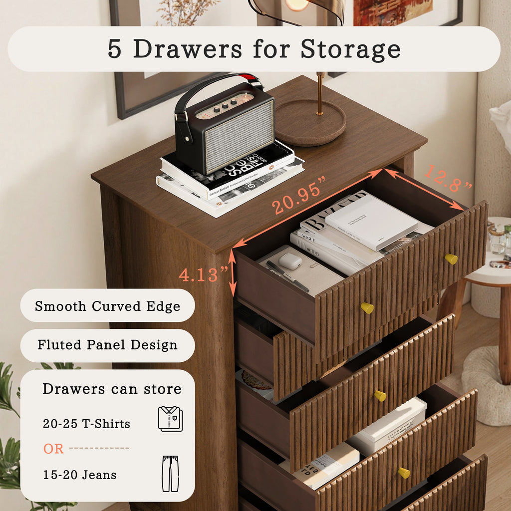 45 Inch Tall Modern Chest of Drawers