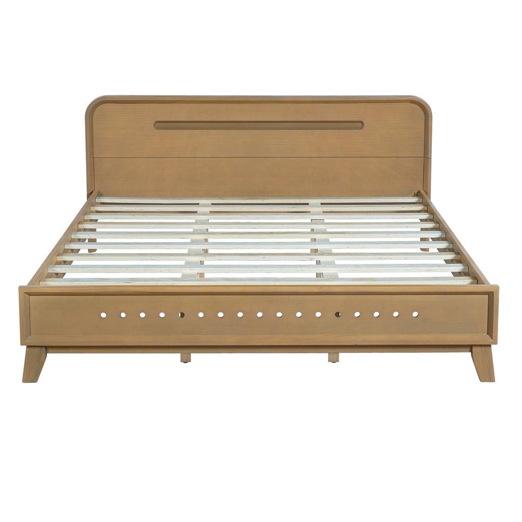 Pine Solid Wood Queen Size Bed