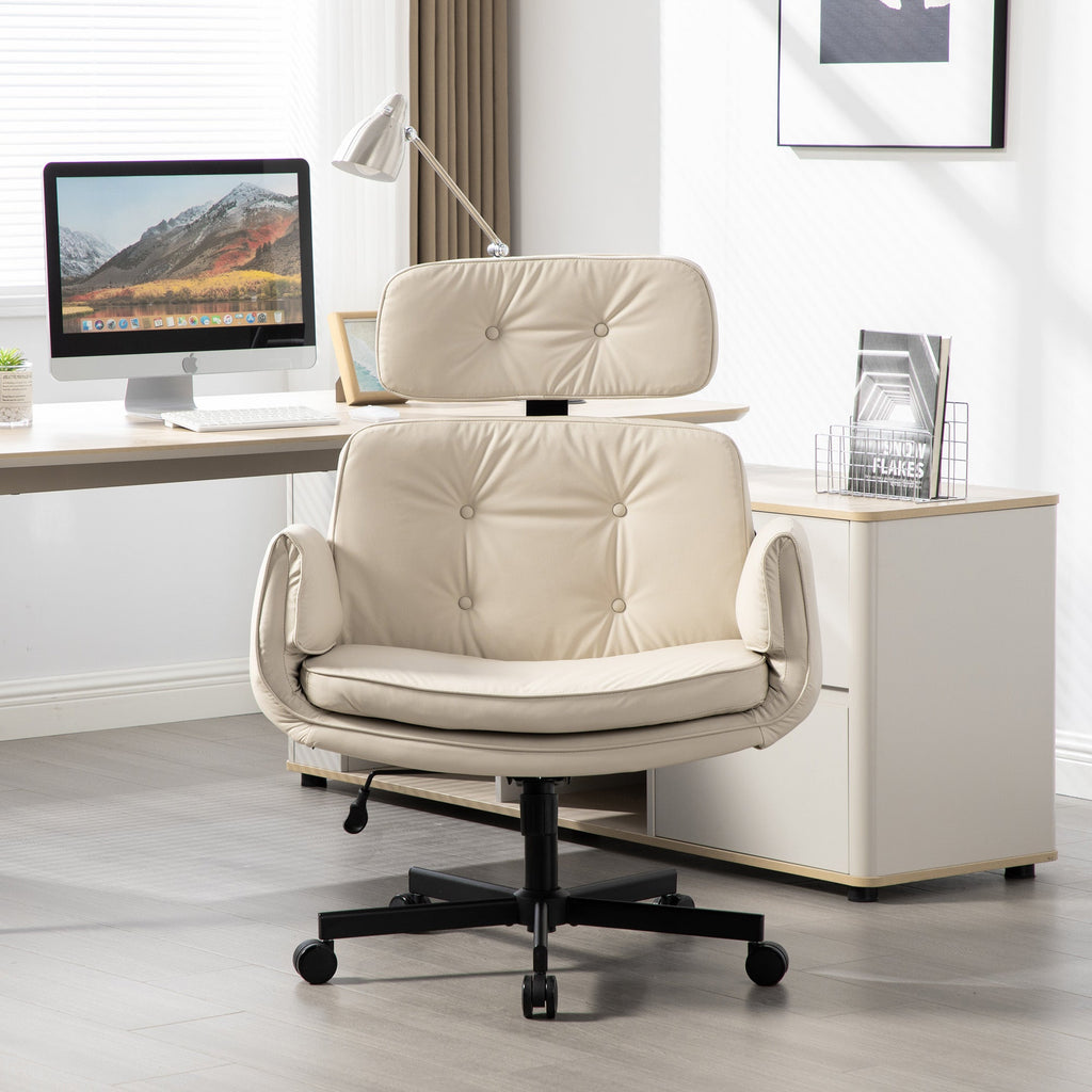 Pet Friendly Criss Cross Chair Swivel Task Office Chairs with Wide Seat