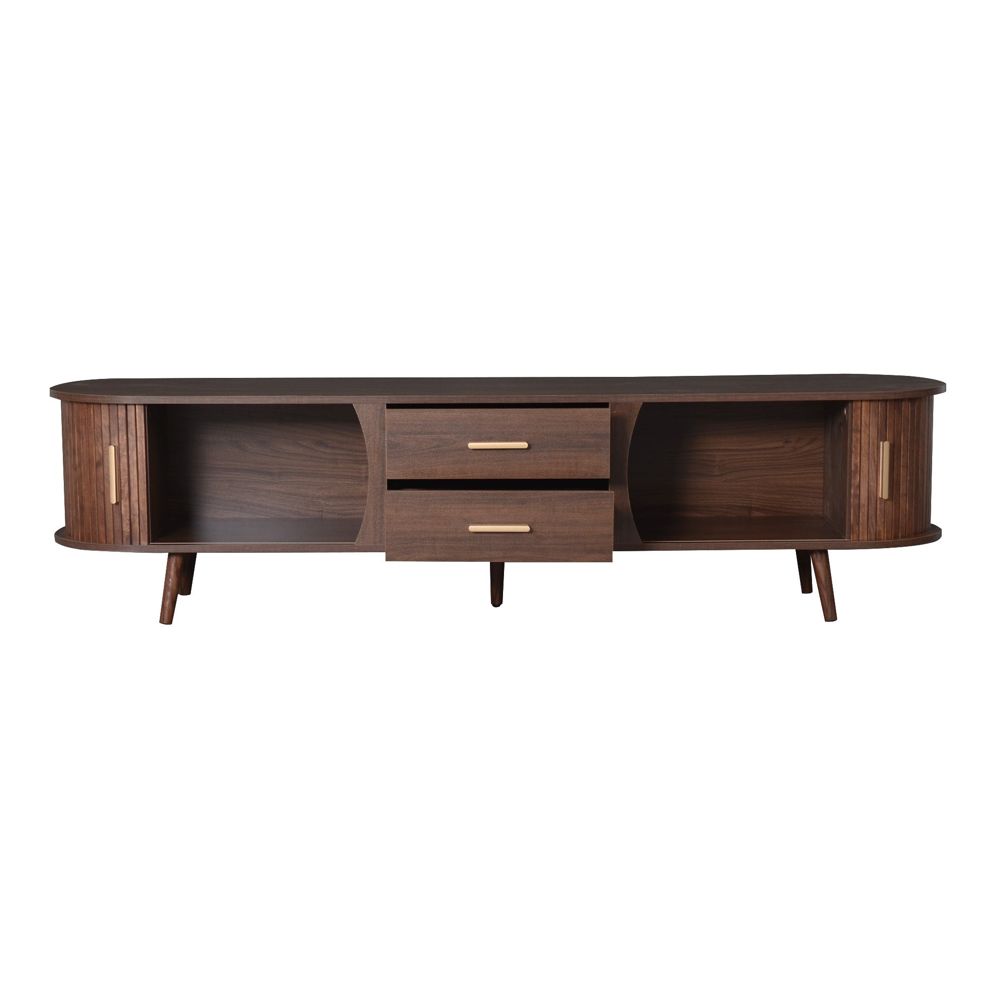 Mid-Century Modern TV Stand for 80' TV