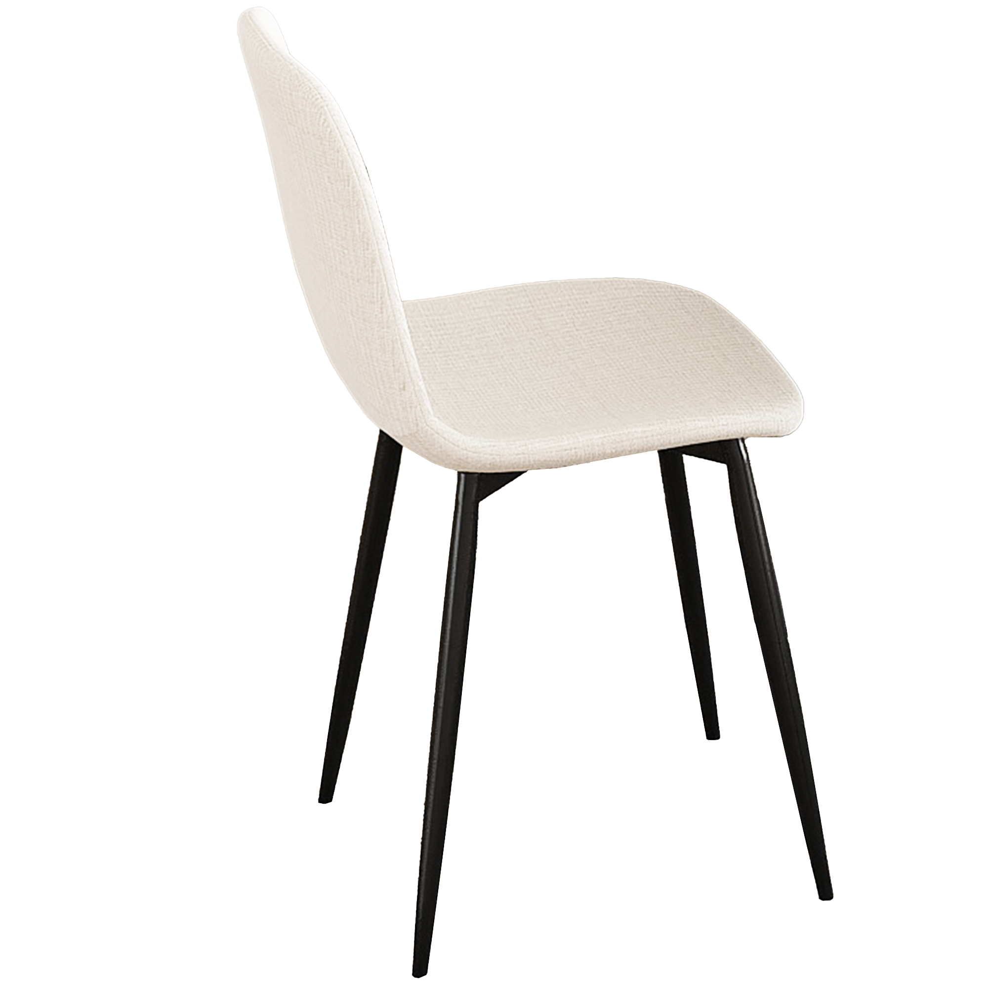 Modern Knit Fabric Dining Chairs with Iron Legs (Set of 4)