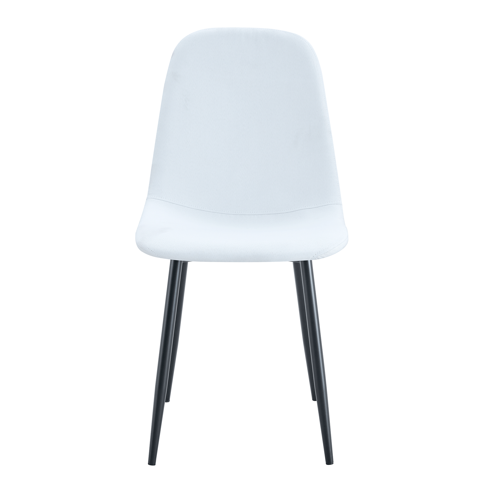 Luxury Simple Chair Black Linen Dining Chair  (Set of 4)