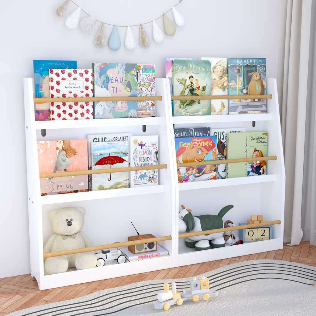 3 Tier Montessori Kids Book Display Rack