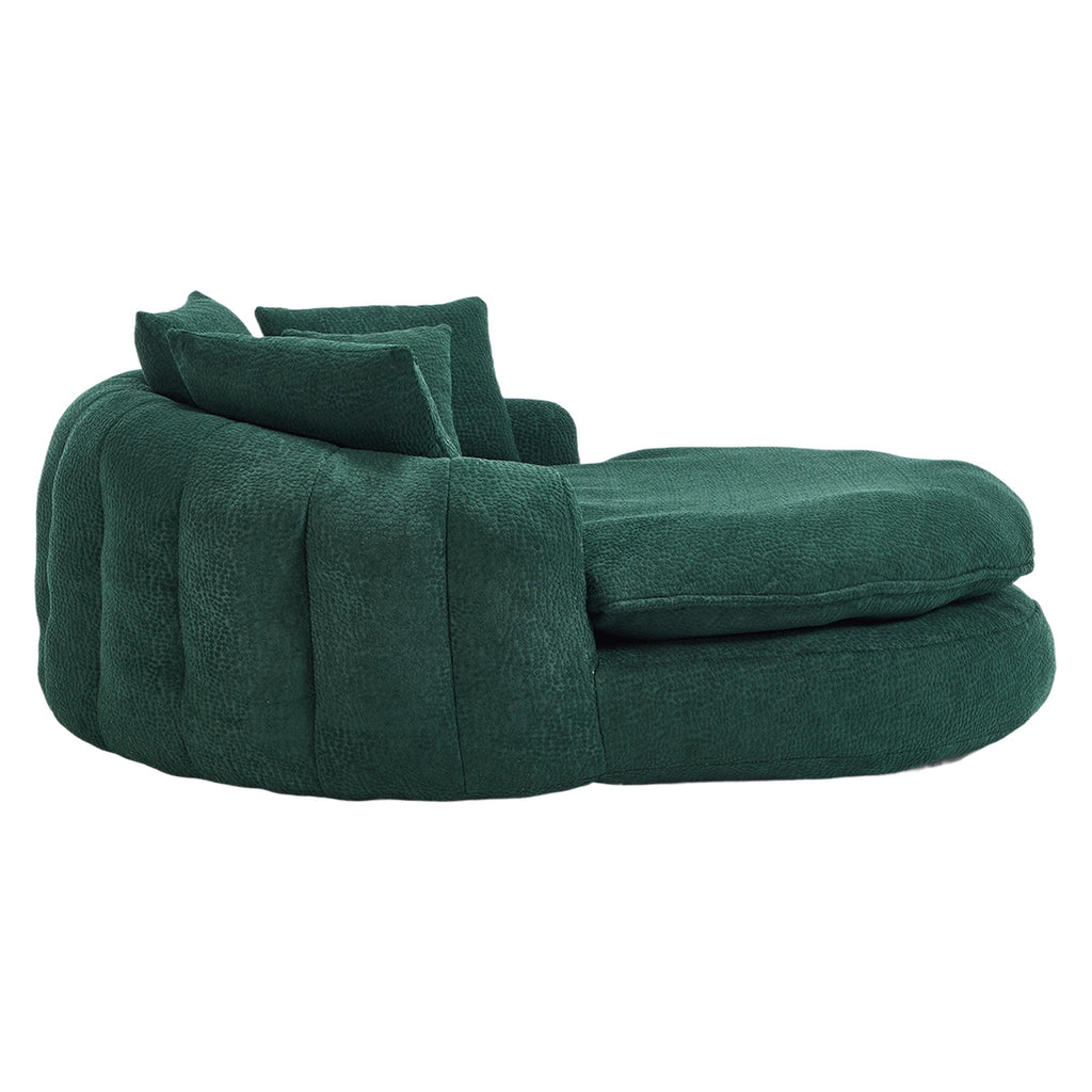 Oversized Oval Upholstered Bean Bag Sofa