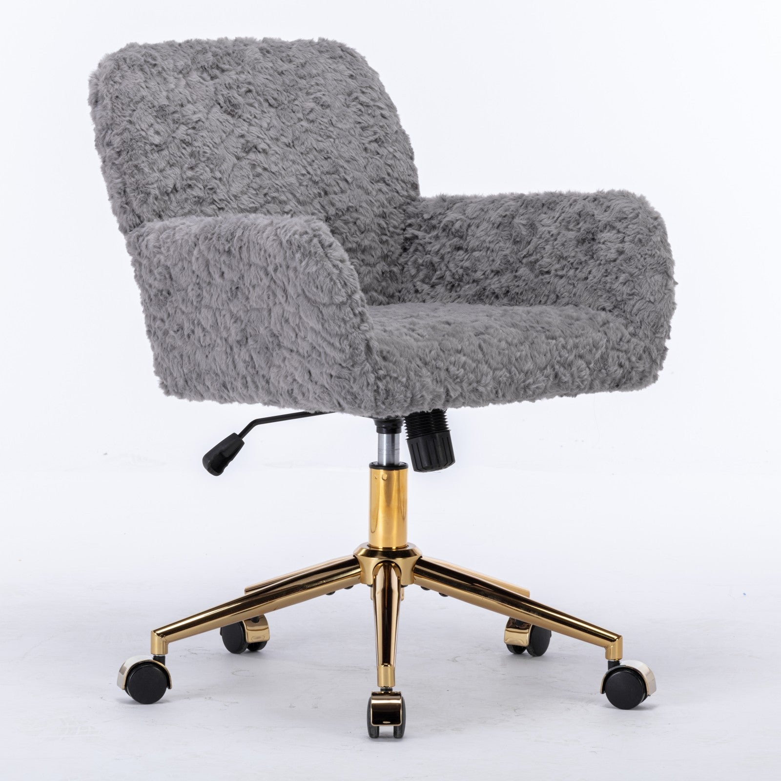 Violet Velve Home Office Chair with Golden Metal Base