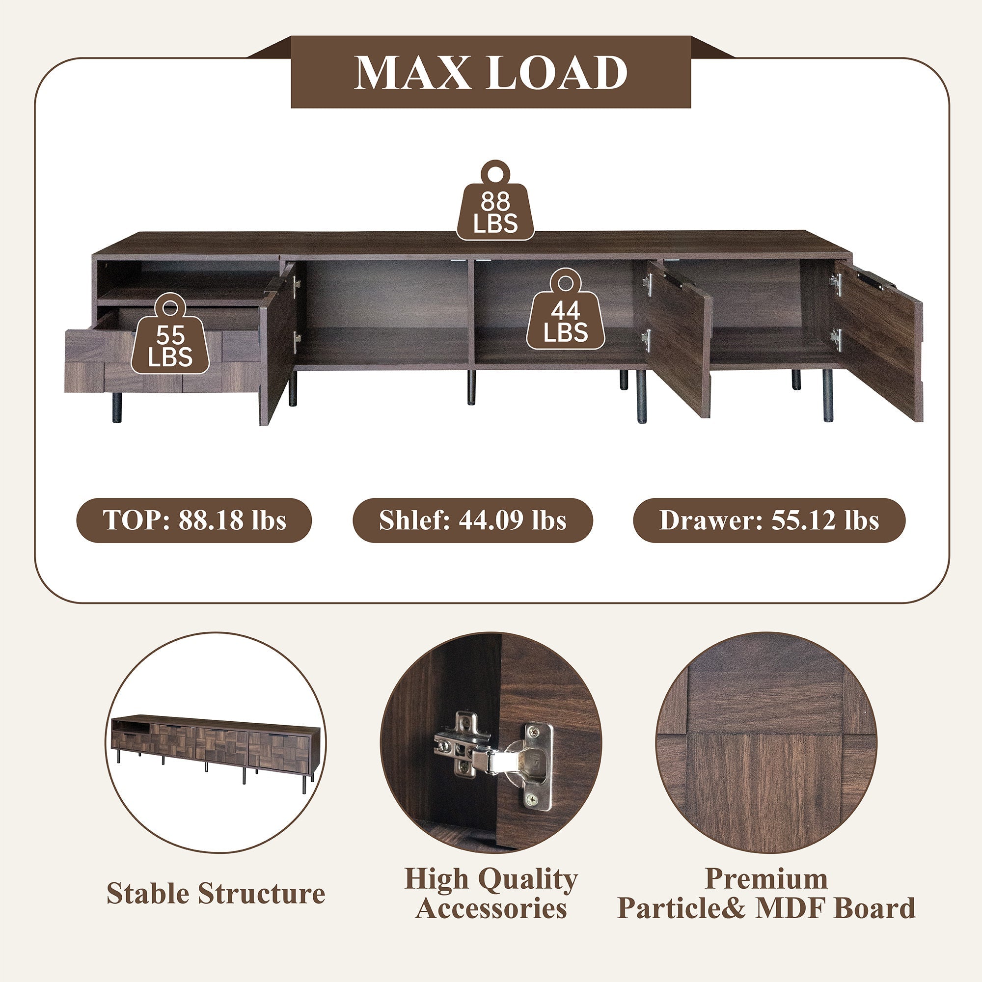 78 ' Mid Century Modern TV Stand