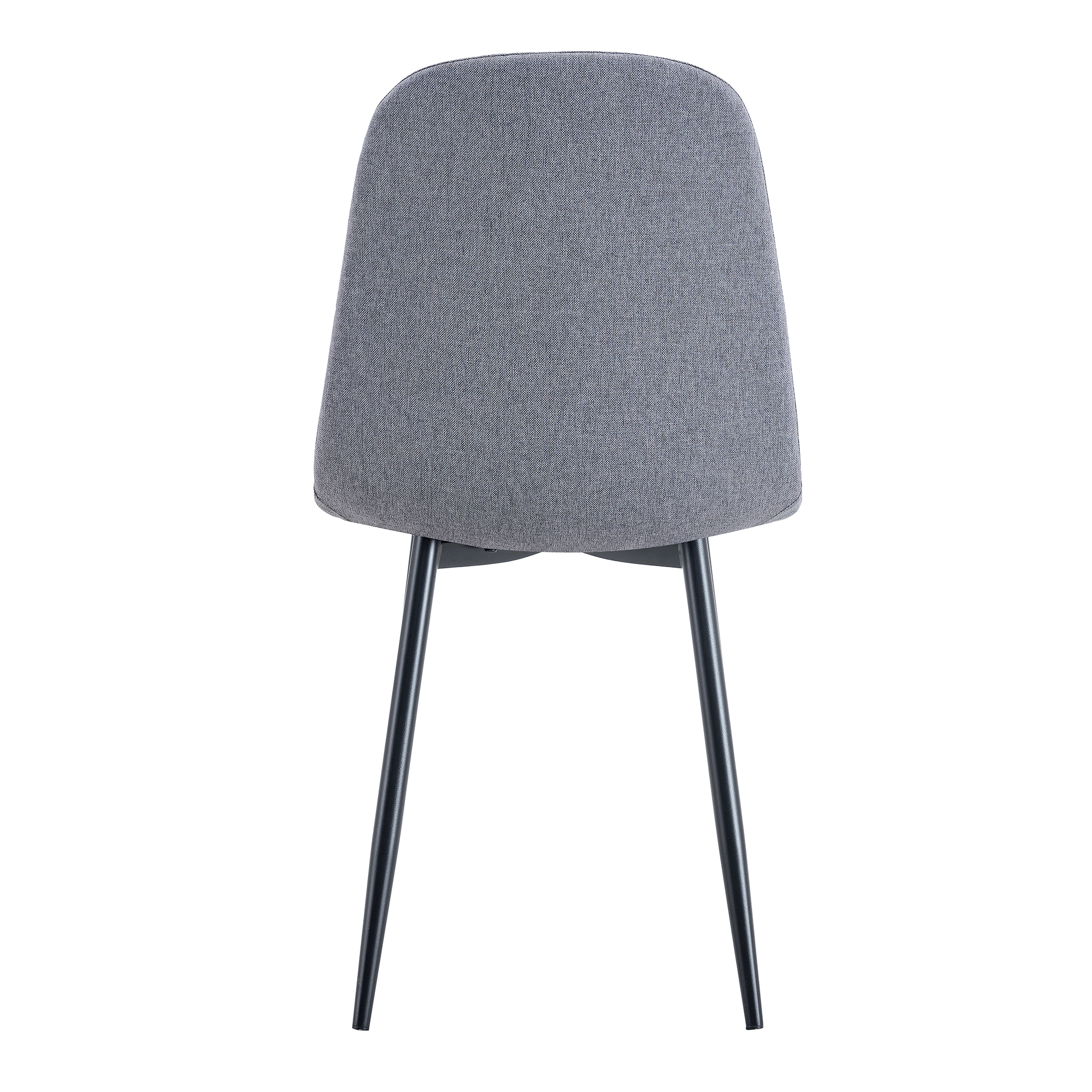 Luxury Simple Chair Black Linen Dining Chair  (Set of 4)