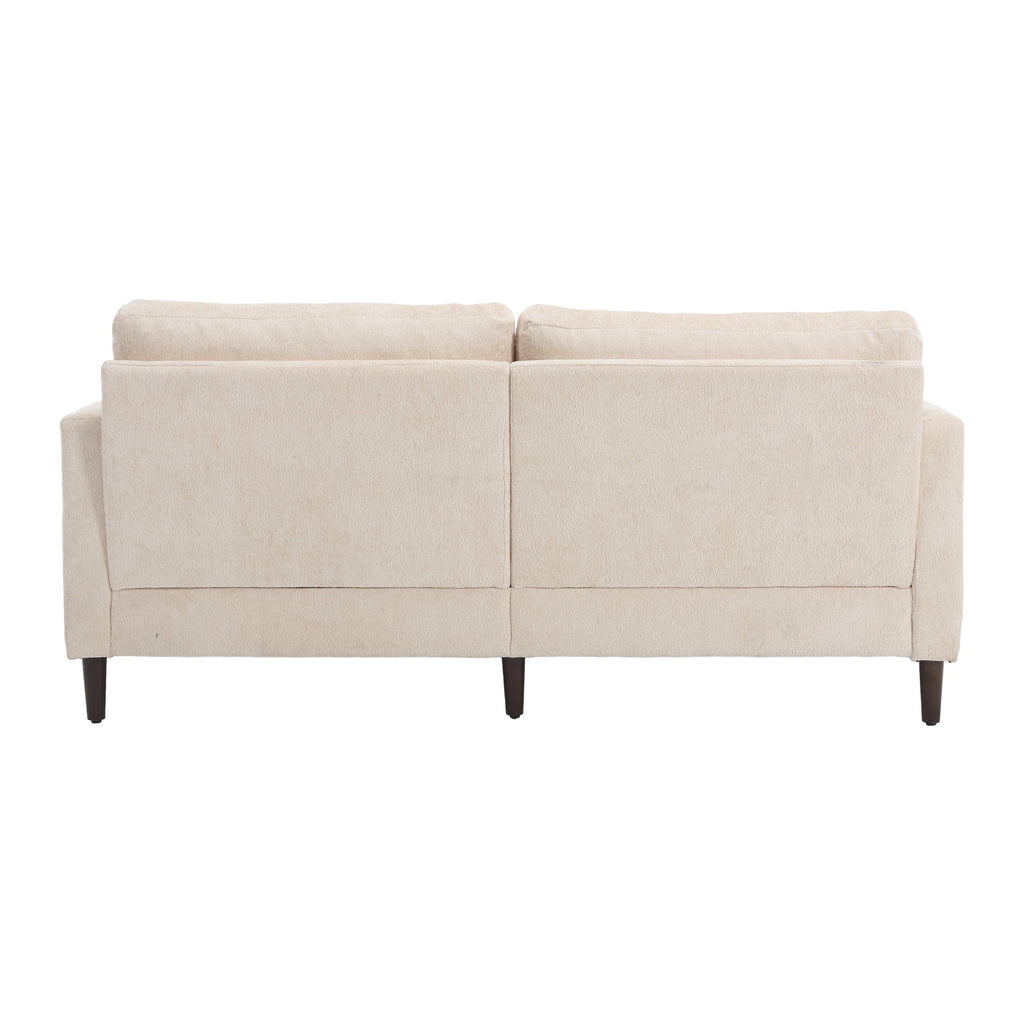 Mid Century Modern Chenille Fabric Loveseat Sofa
