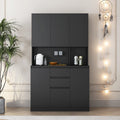 74" Freestanding Kitchen Pantry Cabinet