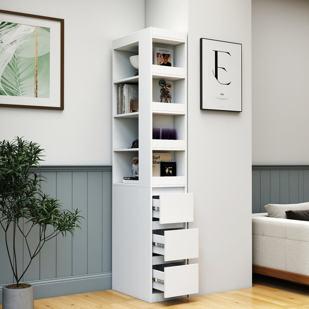 70.87' H Modern Wooden Tall Bookshelf Bookcase