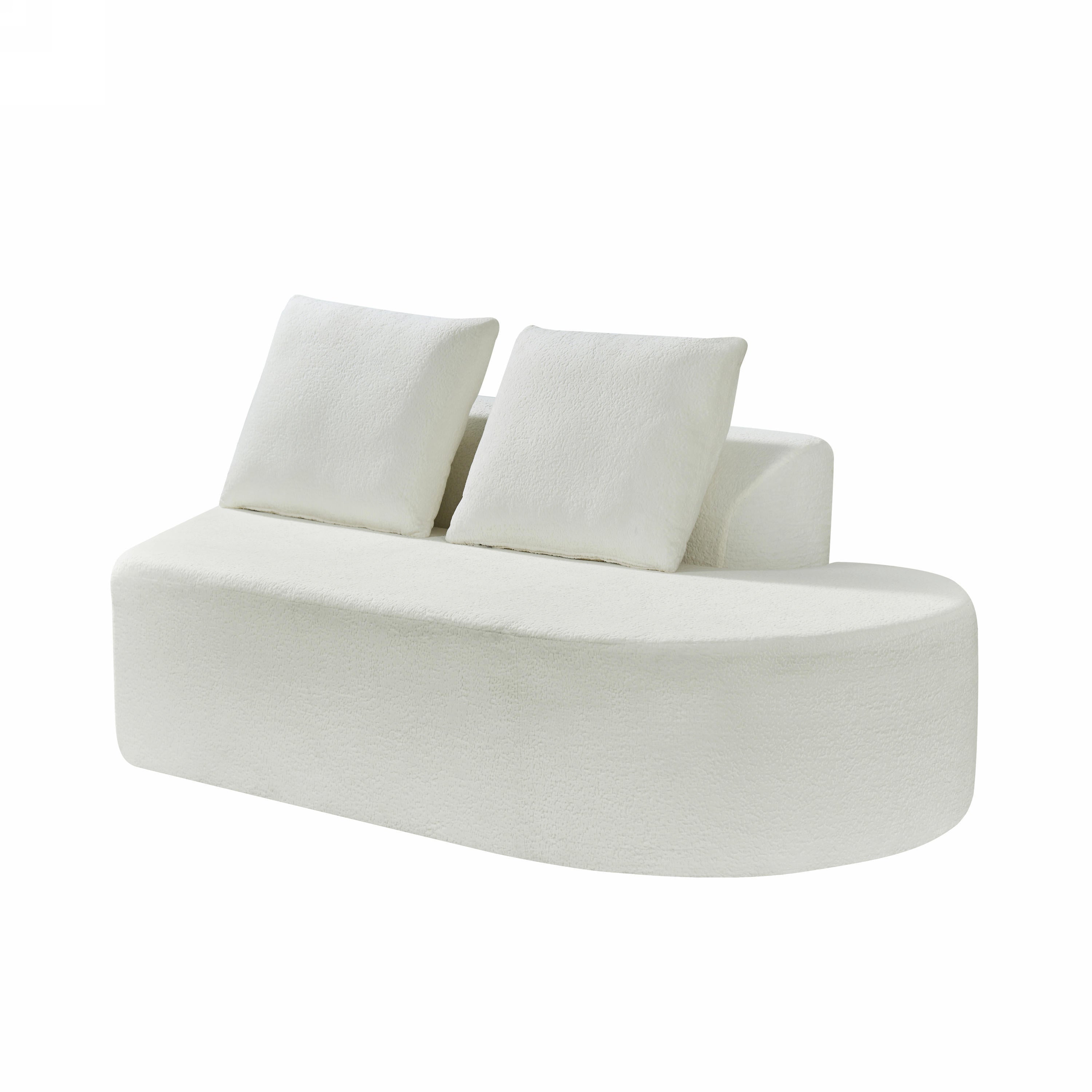 116' Modern Curved Sectional Sofa for Living Room