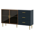 Modern Sideboard MDF Buffet Cabinet with Marble Sticker Tabletop