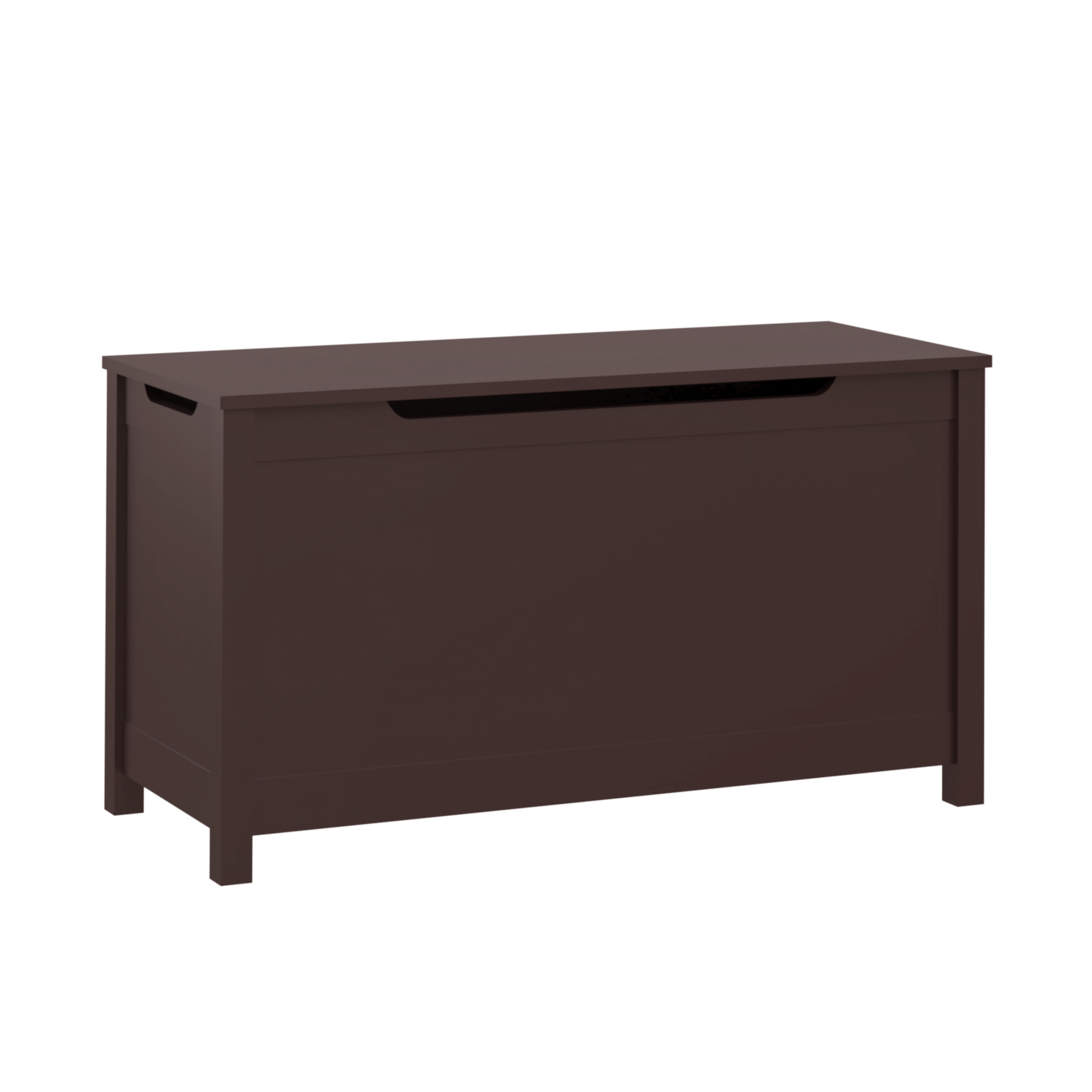 Kids Wooden Toy Box Storage with Safety Hinged Lid for Ages 2+