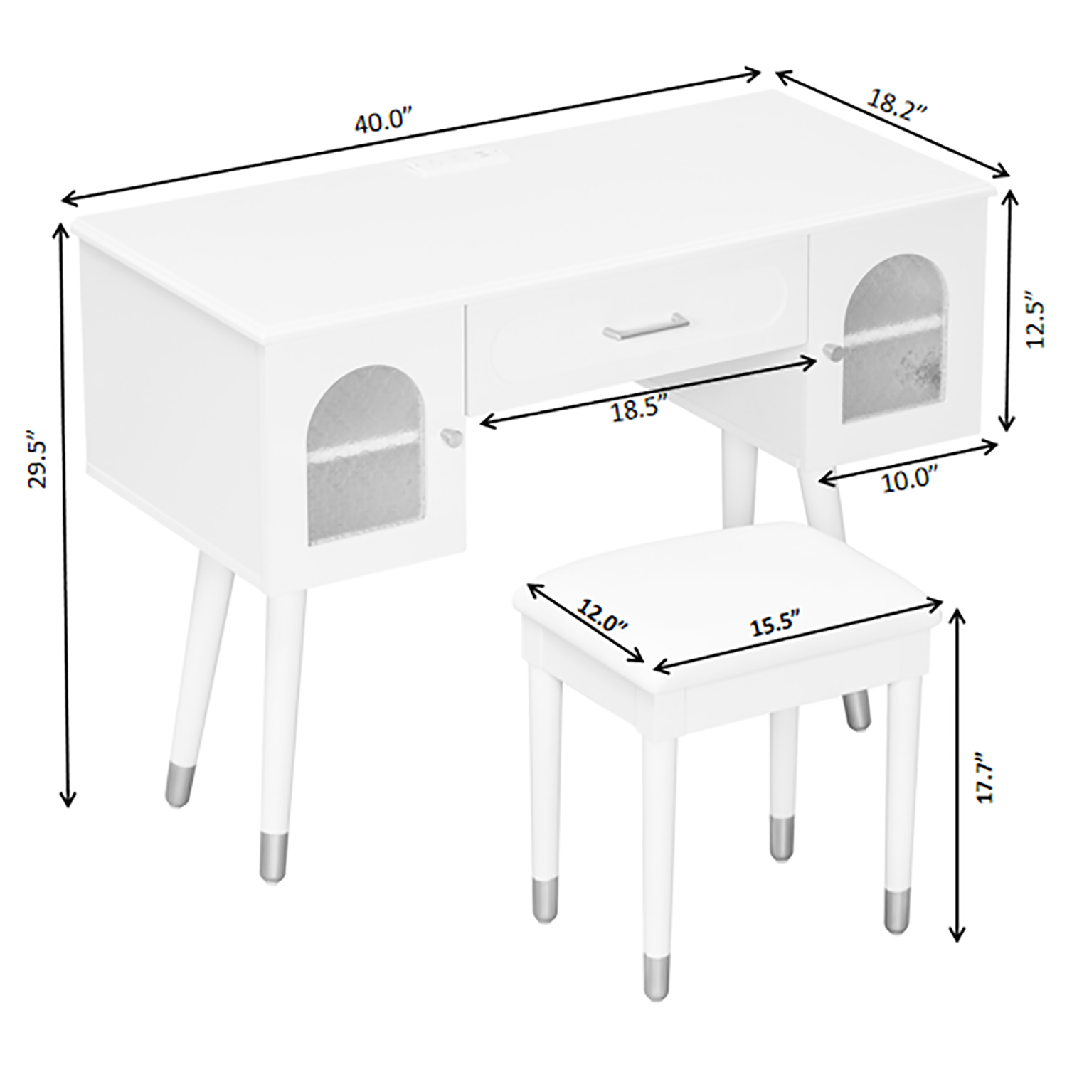 Modern Elegant Vanity with Organizer