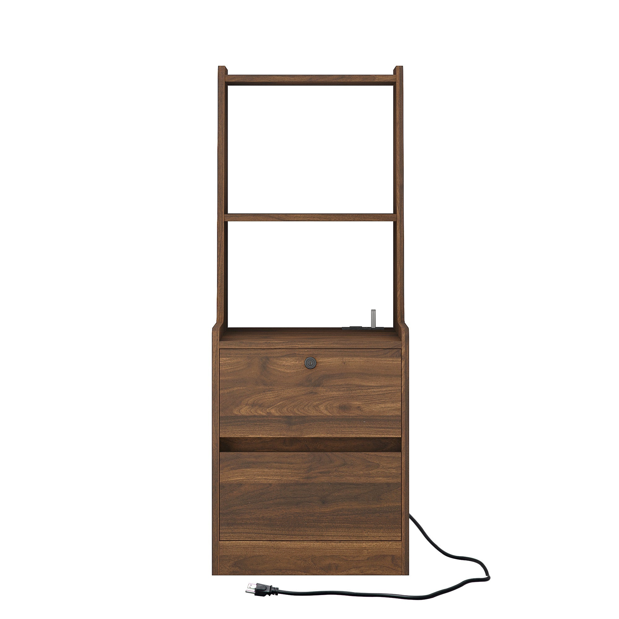 Modern Smart Nightstand with Charging Station