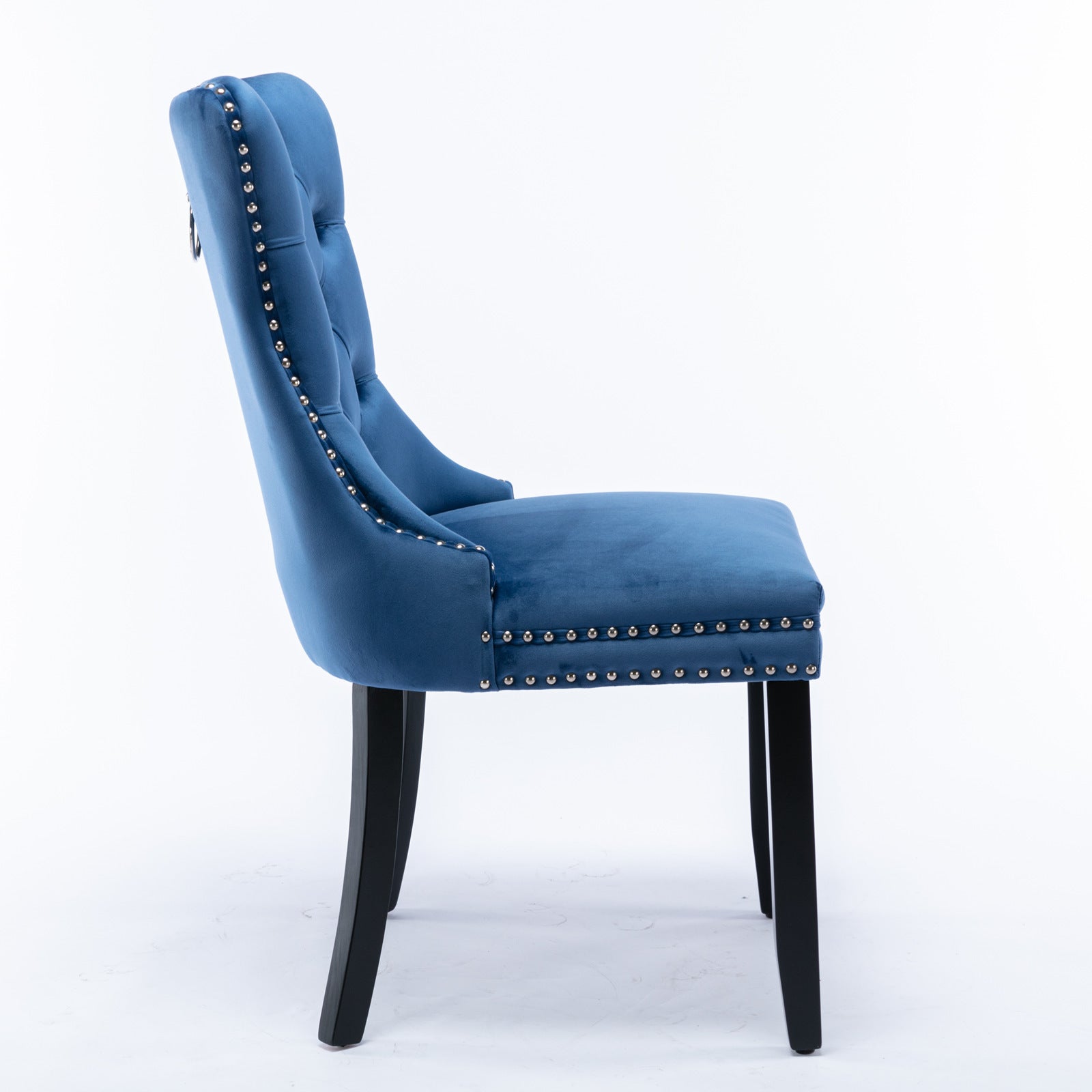 Modern High-end Tufted Solid Wood Velvet Dining Chair(Set of 2)