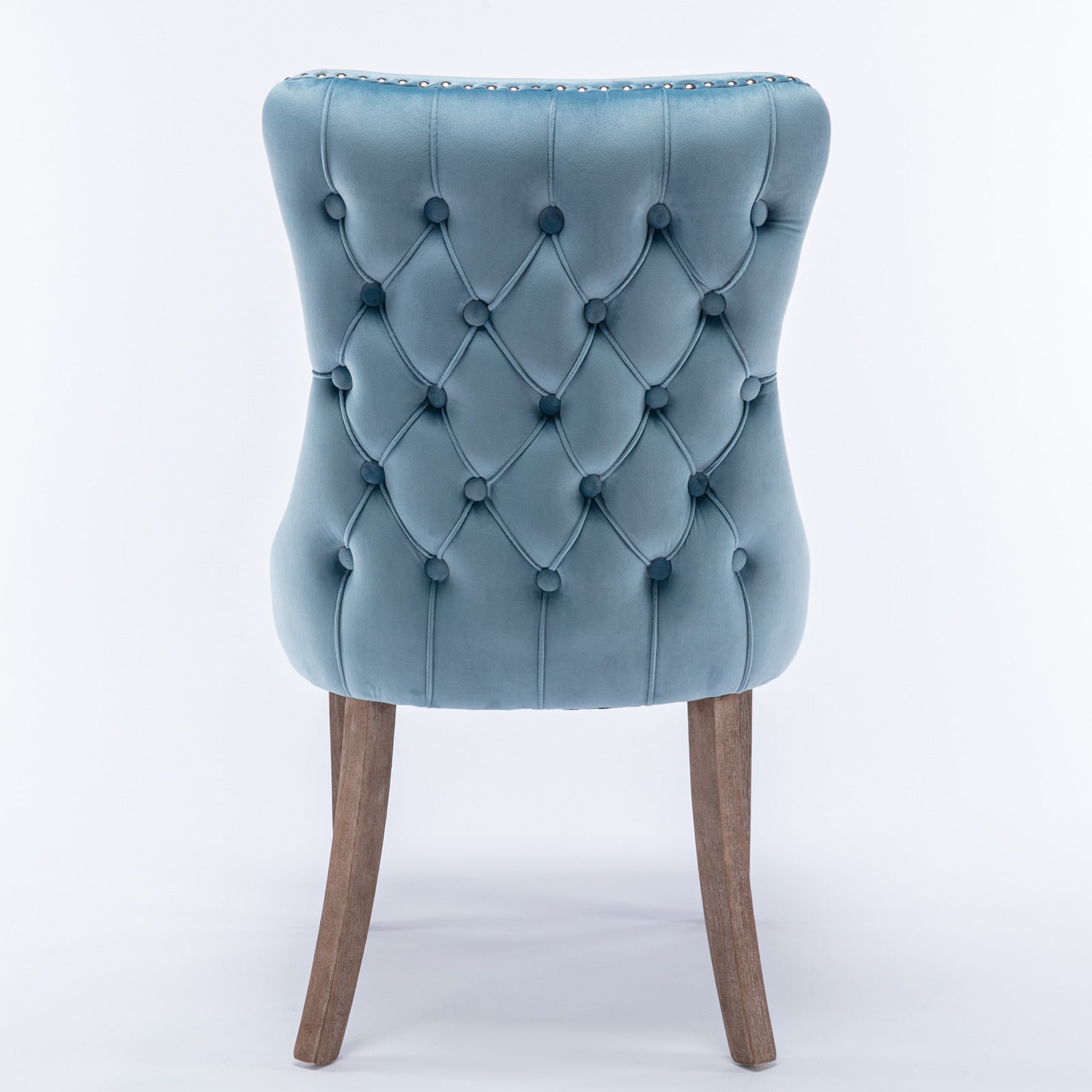 Modern Velvet Upholstered Wing-Back Dining Chairs (Set of 2)