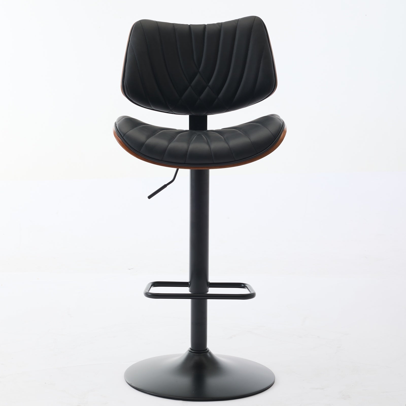 Mid Century Walnut Bentwood Bar Stools (Set of 2)