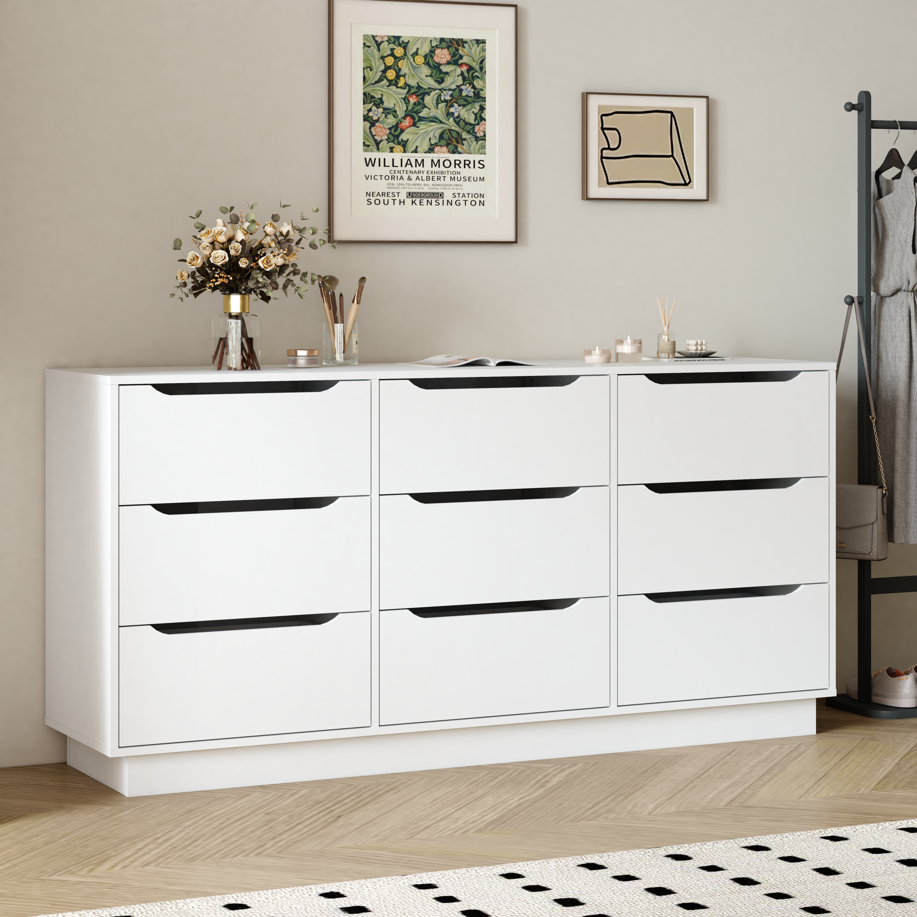 9 Drawer Dresser for Bedroom with Deep Drawers