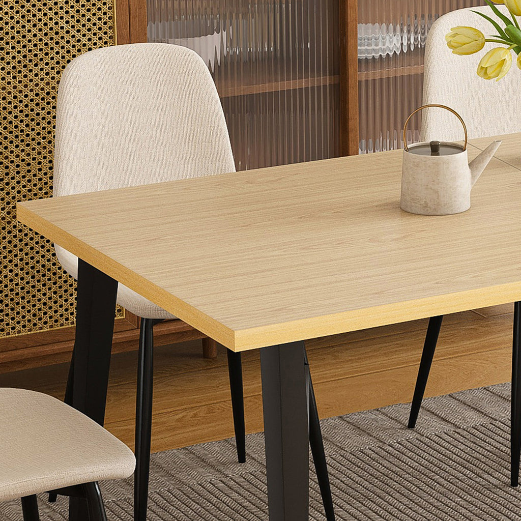 63-inch Farmhouse Industrial Dining Table Set