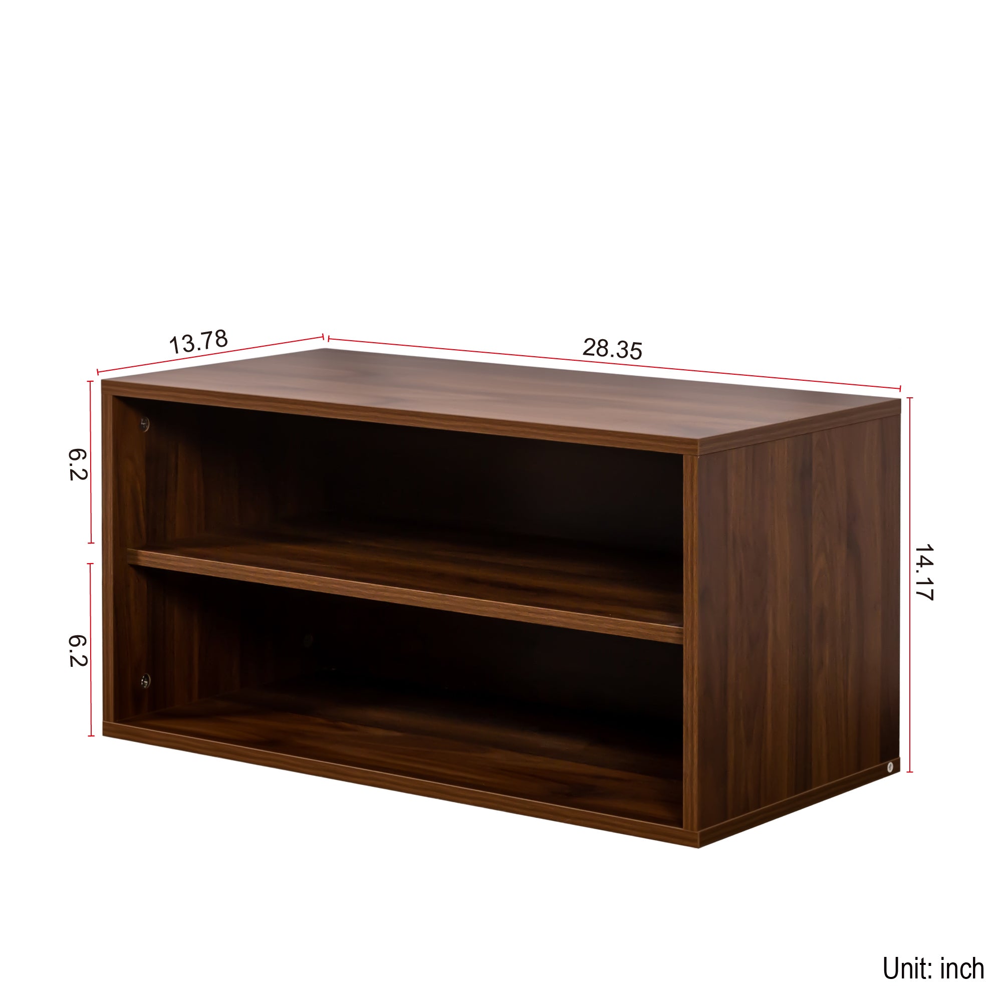 Walnut Stackable Mounted Storage Cabinet+ Glass Option